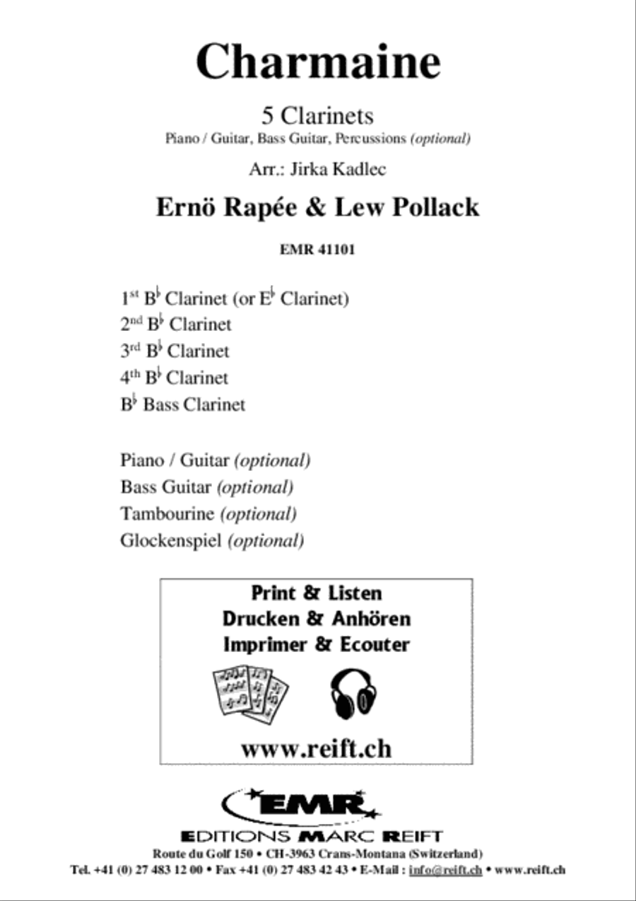Charmaine Clarinet scores gallery preview page 2