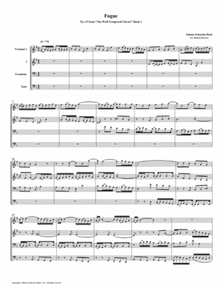 Fugue 15 from Well-Tempered Clavier, Book 1 (Brass Quartet)