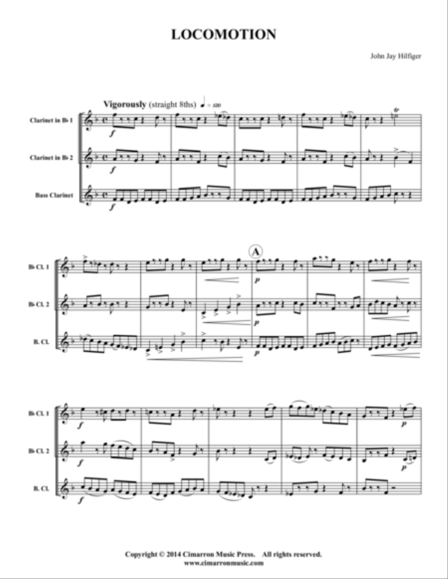 Locomotion Locomotion Clarinet Trio scores gallery preview page 1