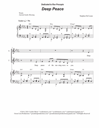 Deep Peace (2-part choir - (Soprano and Tenor)