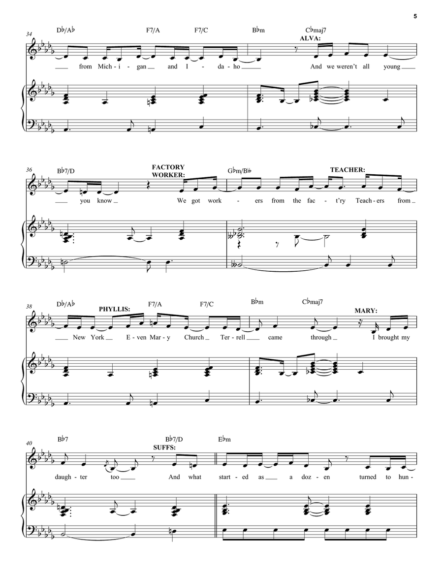 The Young Are At The Gates (from Suffs) Voice scores gallery preview page 5