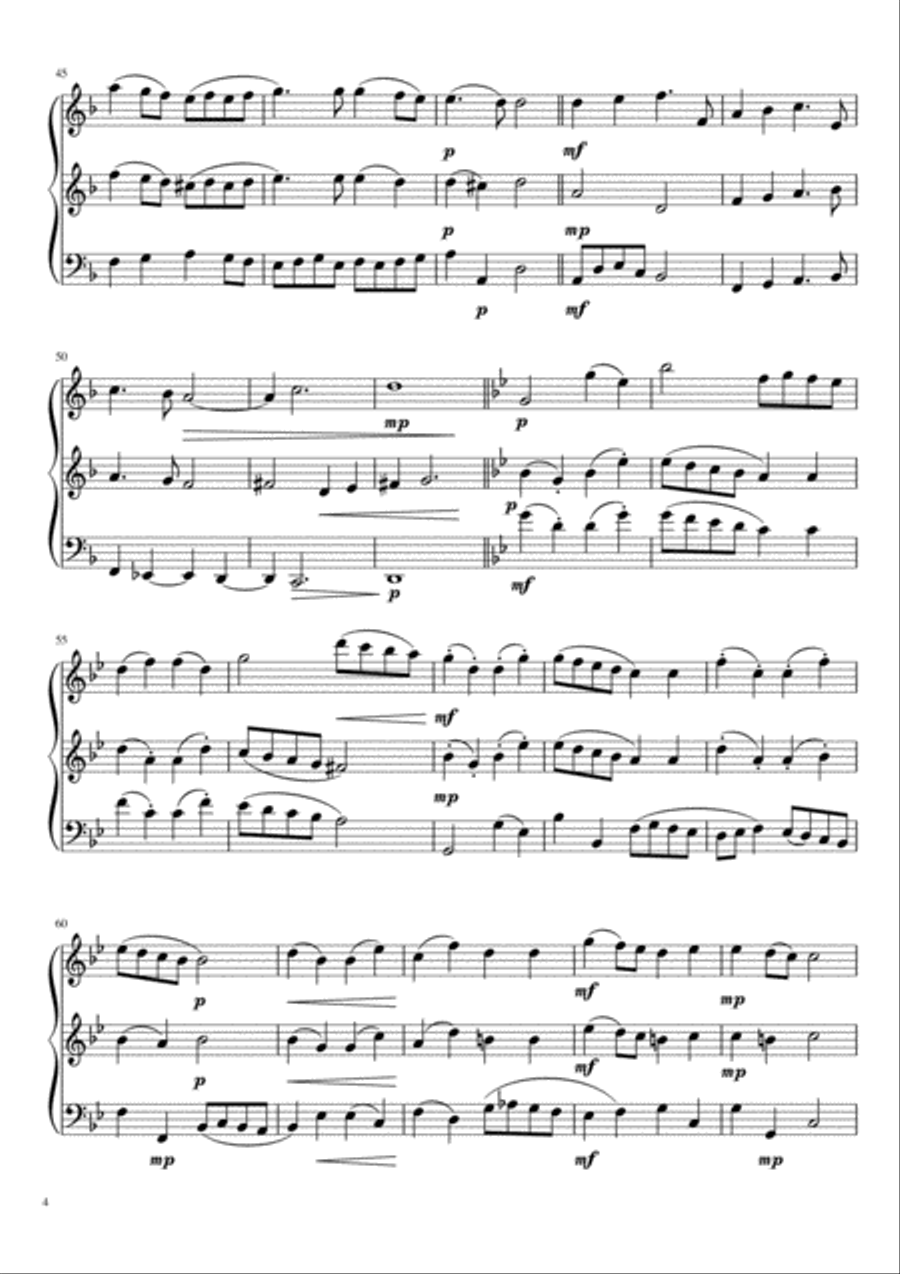 Shepherd, Leave Decoying for Trio (2 flutes & cello) Small Ensemble scores gallery preview page 5