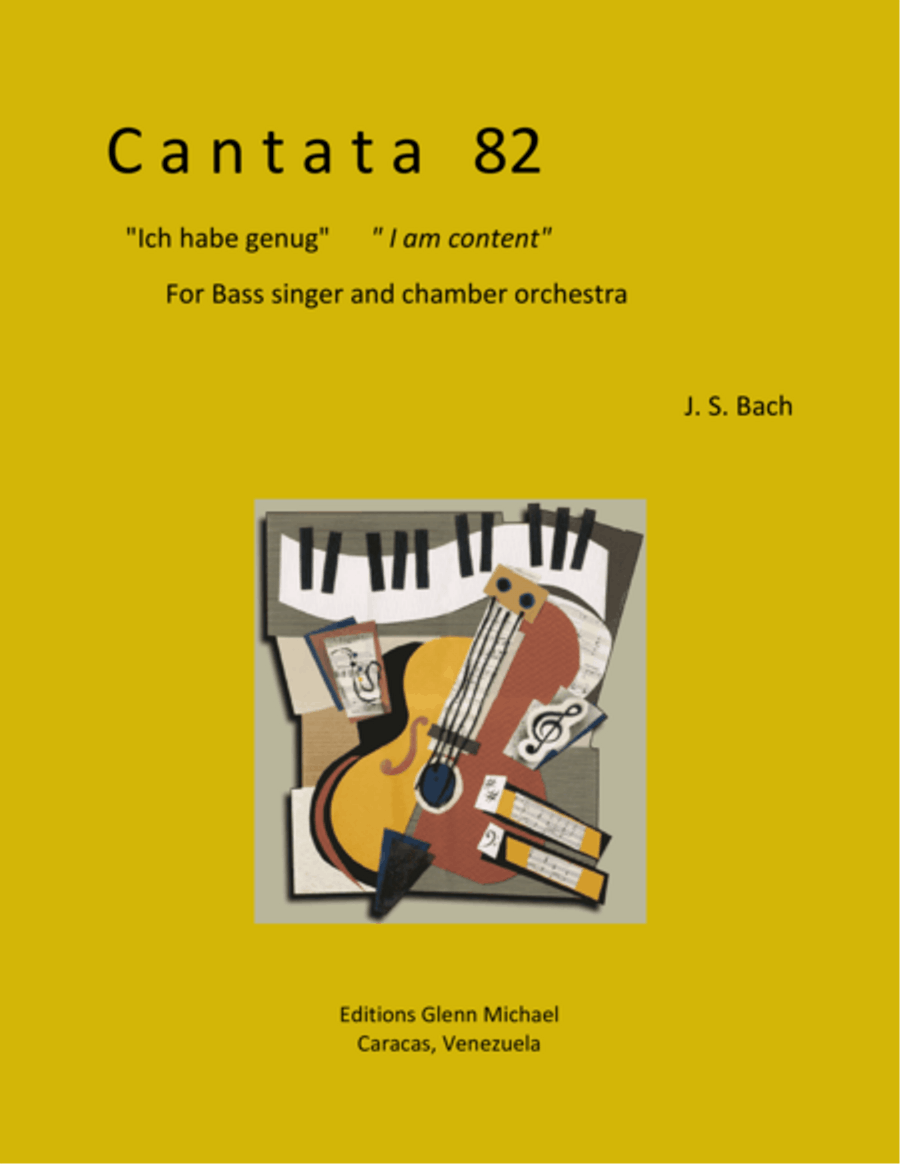 Cantata 82 for Bass voice & chamber orchestra Chamber Orchestra scores gallery preview page 1