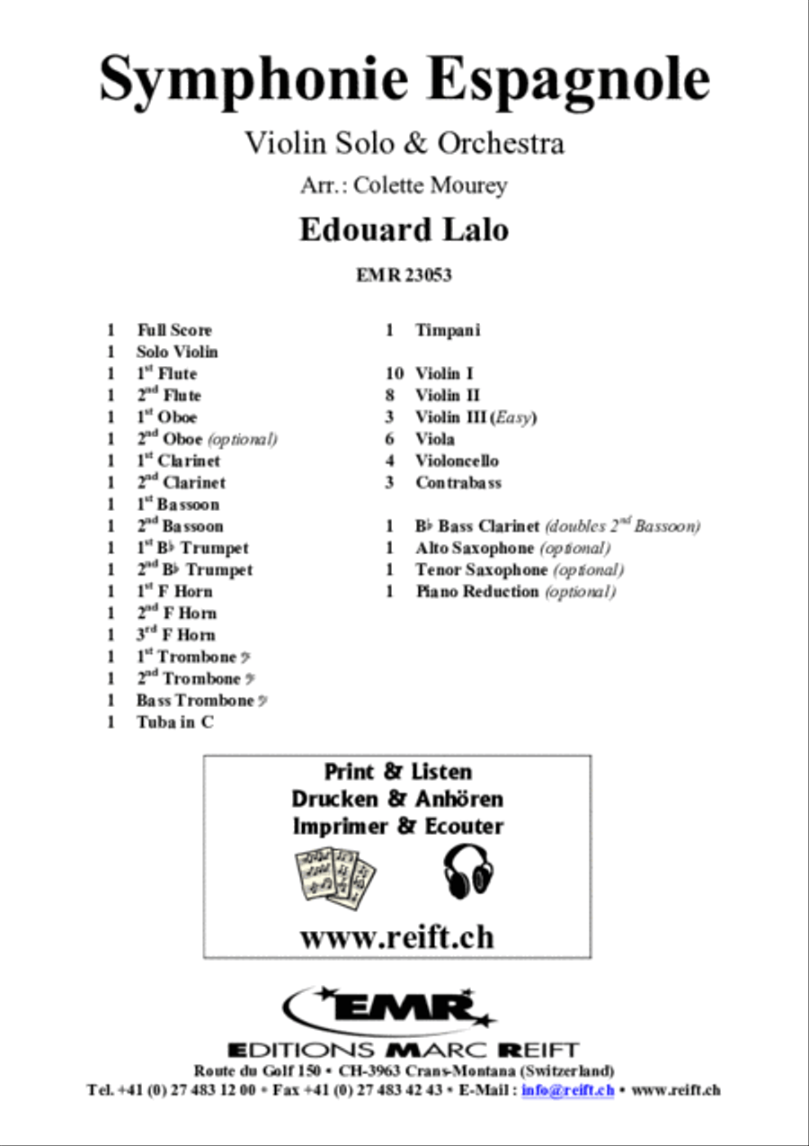 Symphonie Espagnole Orchestra scores gallery preview page 2