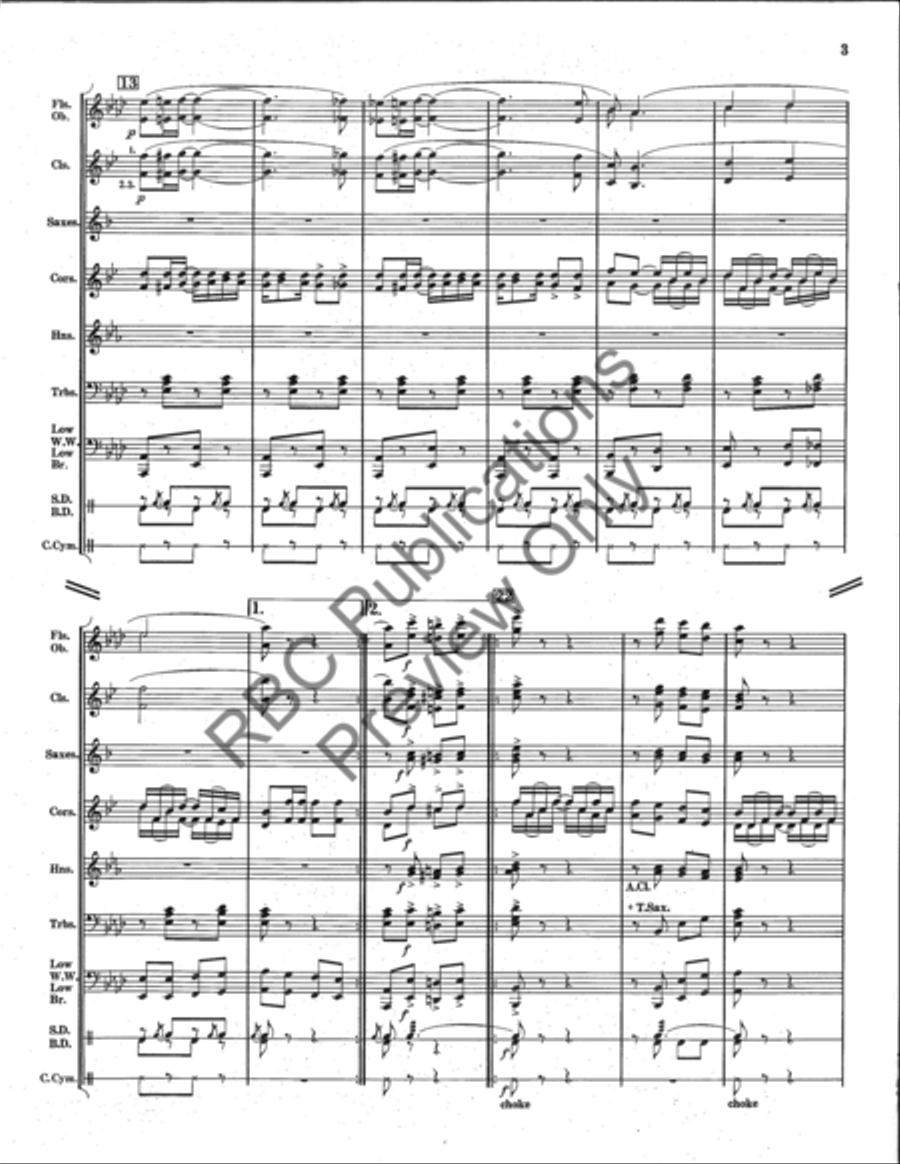 Pickles And Peppers And Cornets (Score) Concert Band scores gallery preview page 4