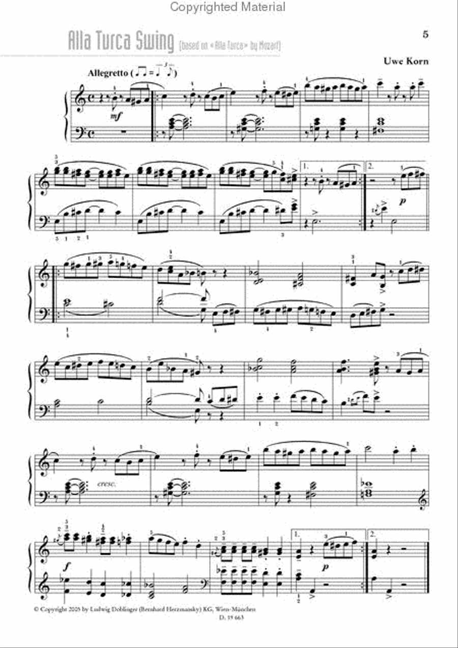Jazz on! Mozart Piano scores gallery preview page 2