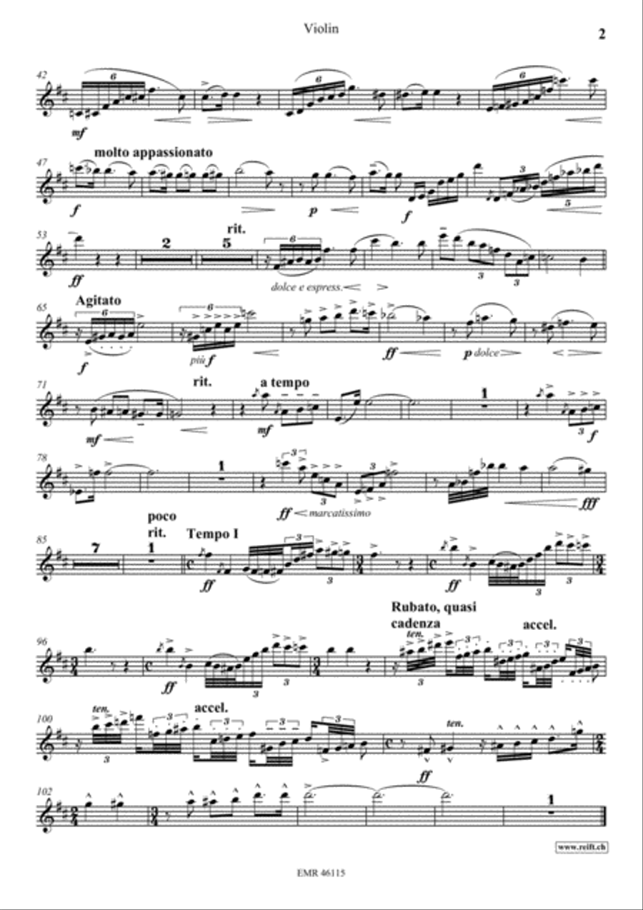Poeme No. 1 Violin Solo scores gallery preview page 3