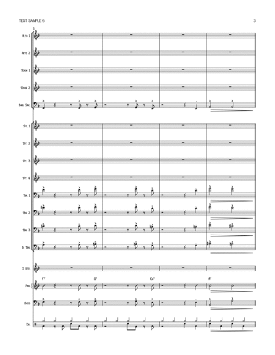 Test Sample 6 Jazz Ensemble scores gallery preview page 3