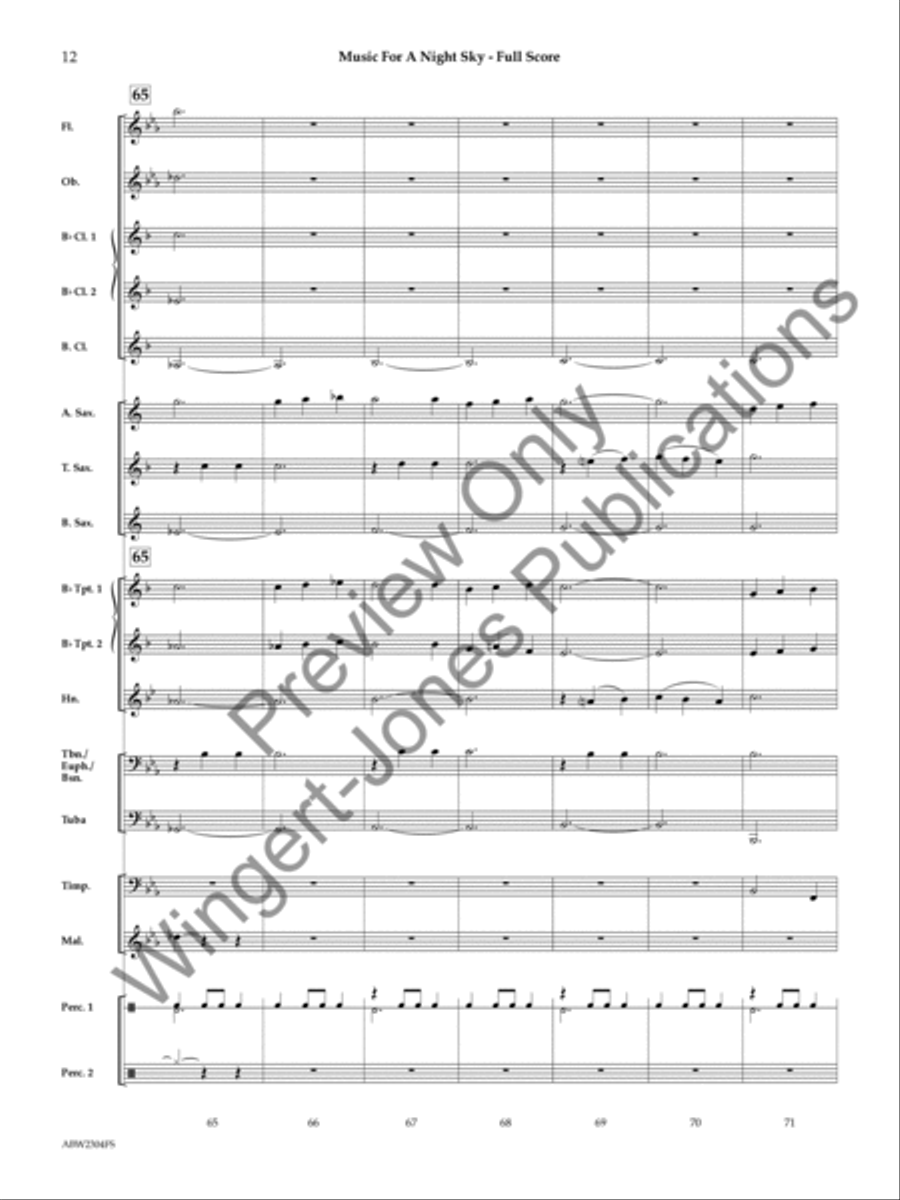 Music for a Night Sky Music for a Night Sky Concert Band scores gallery preview page 13