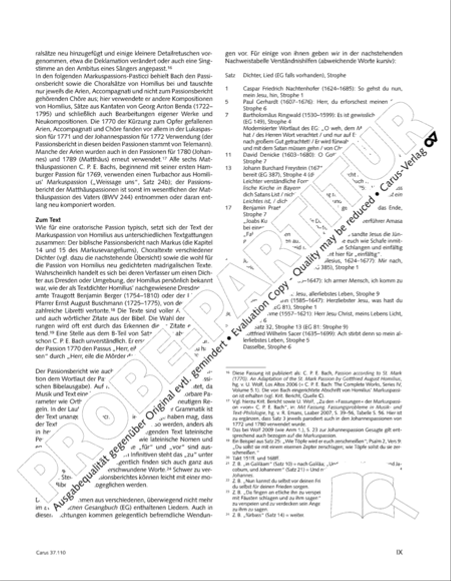 Markuspassion. Werkausgabe Reihe 1, Bd. 7 (Homilius) 4-Part scores gallery preview page 7
