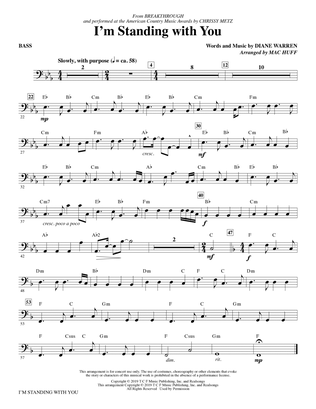 I'm Standing With You (from Breakthrough) (arr. Mac Huff) - Bass