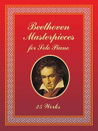 Book cover for Beethoven Masterpieces for Solo Piano -- 25 Works