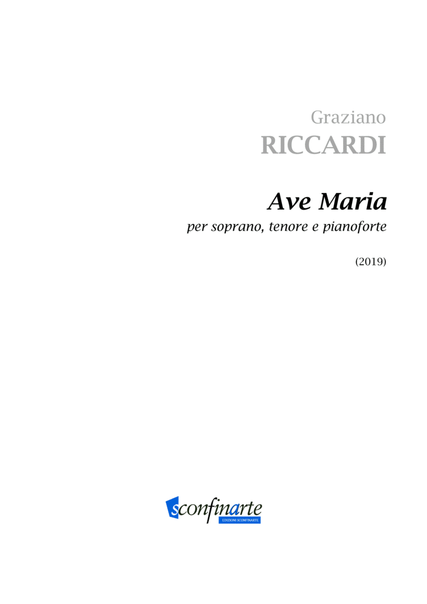 Graziano Riccardi: Ave Maria (ES-23-009) - Score Only