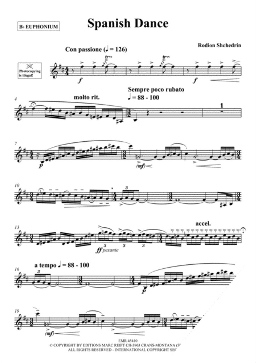 Spanish Dance Euphonium scores gallery preview page 3