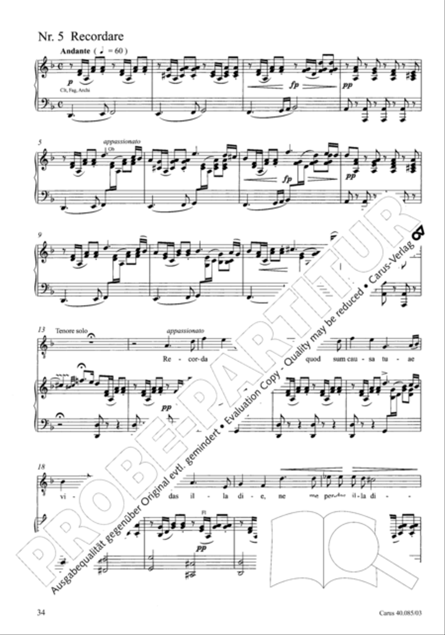 Missa pro defunctis Missa pro defunctis 4-Part scores gallery preview page 35