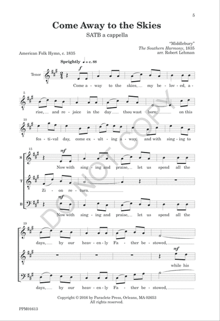 Nine American Folk Hymns 4-Part scores gallery preview page 8