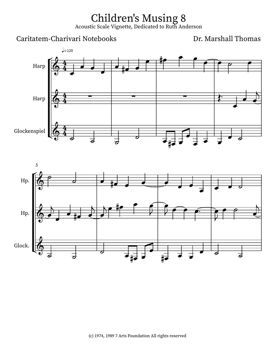 Children's Musing 8 Small Ensemble scores gallery preview page 1