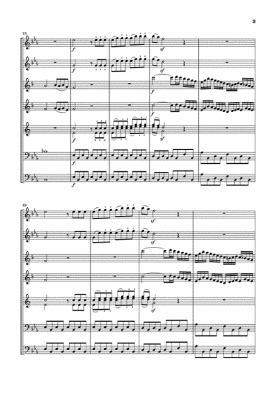 Serenade in Eb Major K375 Bassoon scores gallery preview page 4