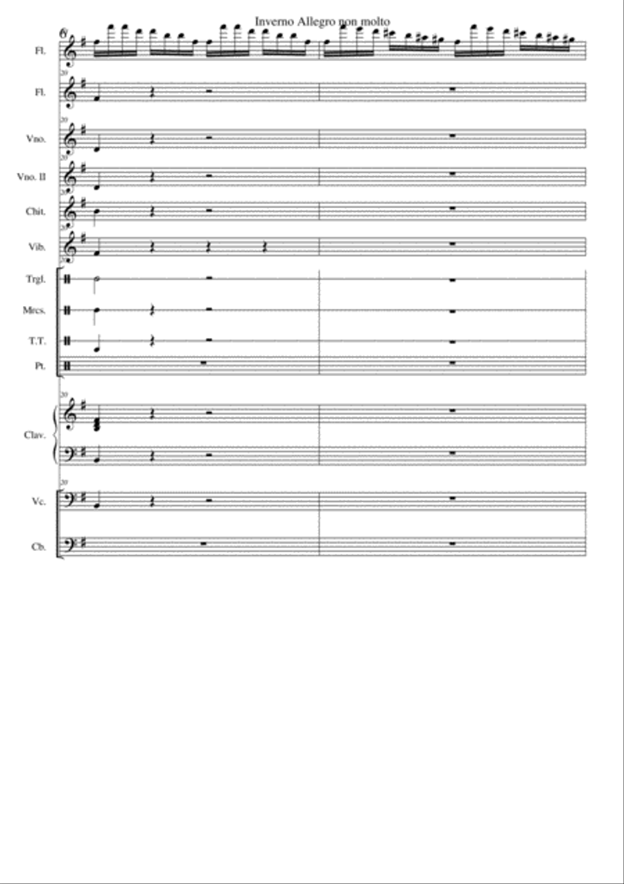 The four seasons: Winter (ALLEGRO) Large Ensemble scores gallery preview page 6