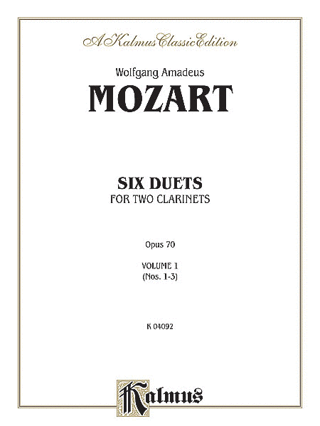 Six Duets for Two Clarinets, Volume I (Nos. 1-3)