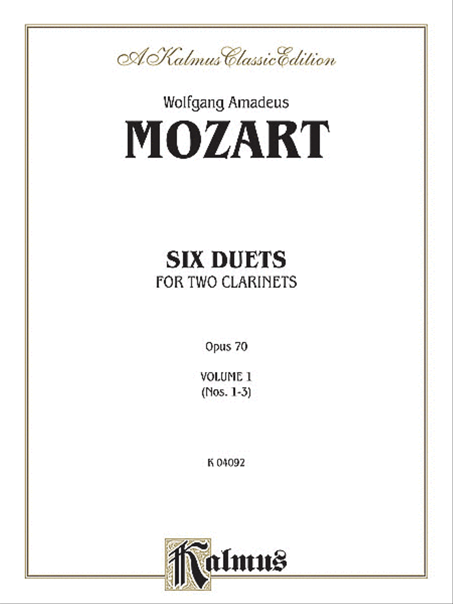 Six Duets, Volume 1 Clarinet Duet scores gallery preview page 1