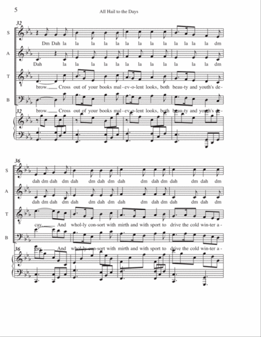 All Hail to the Days 4-Part scores gallery preview page 6
