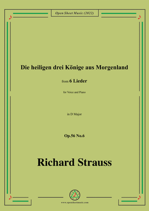 Richard Strauss-Die heiligen drei Könige aus Morgenland,in D Major