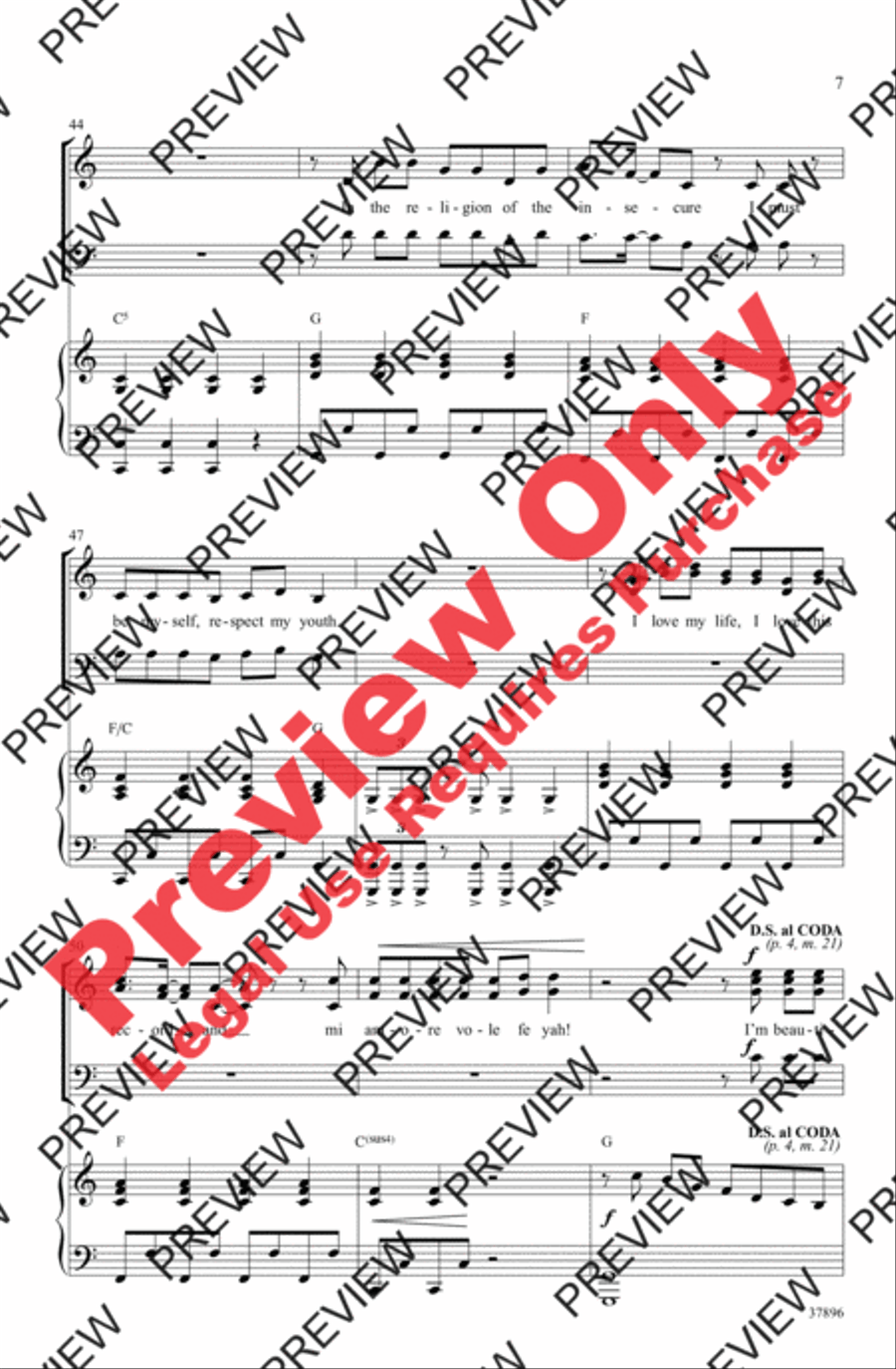 Born This Way Born This Way 3-Part scores gallery preview page 7