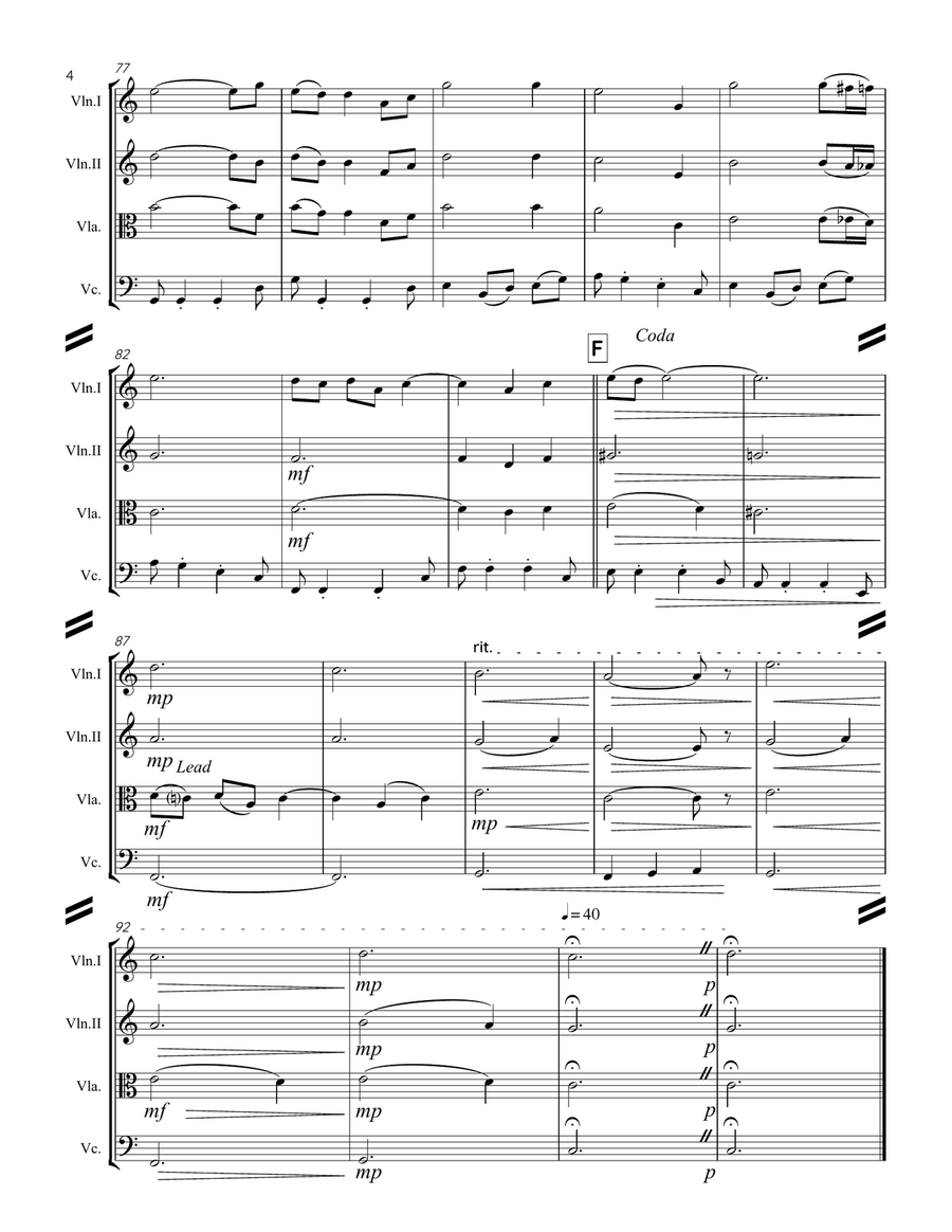 What The World Needs Now Is Love String Quartet scores gallery preview page 5