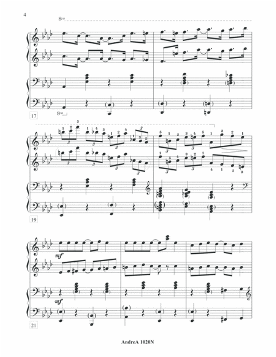 Plain Ol' Rag Duet Piano scores gallery preview page 4