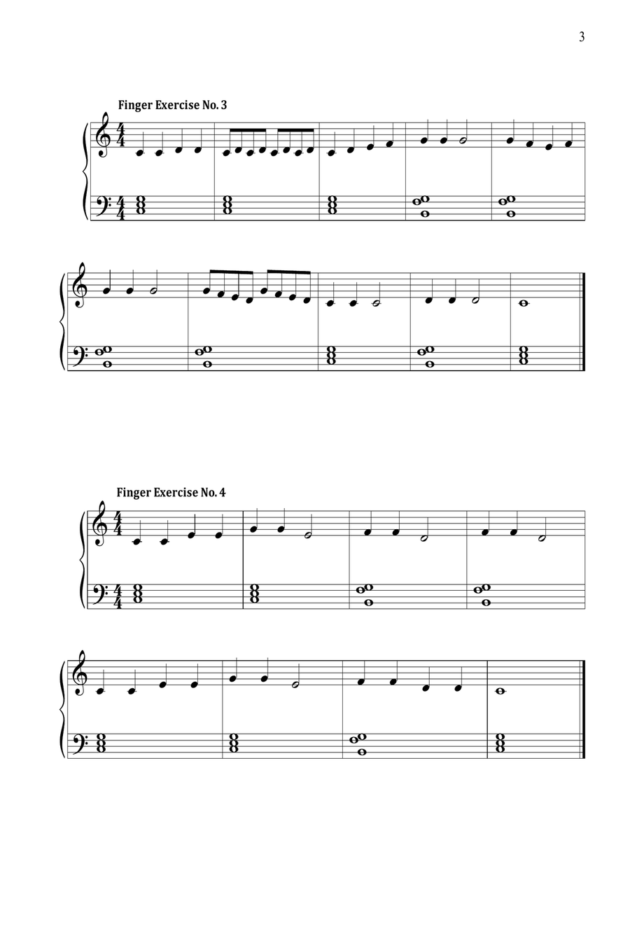 Finger Exercise Collection for Piano