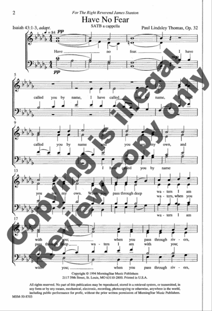 Have No Fear Have No Fear 4-Part scores gallery preview page 3