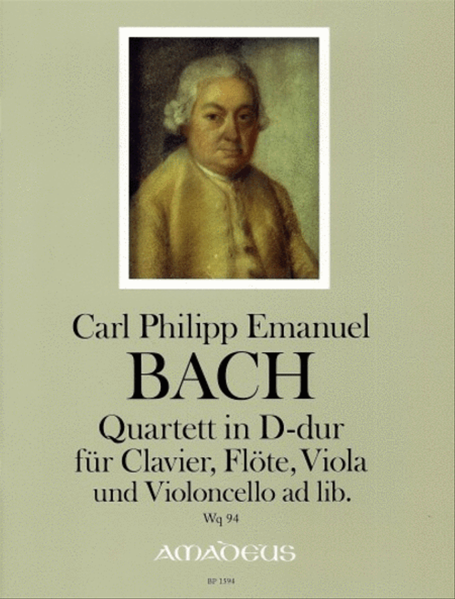 Quartet in D major Wq 94 Flute scores gallery preview page 1