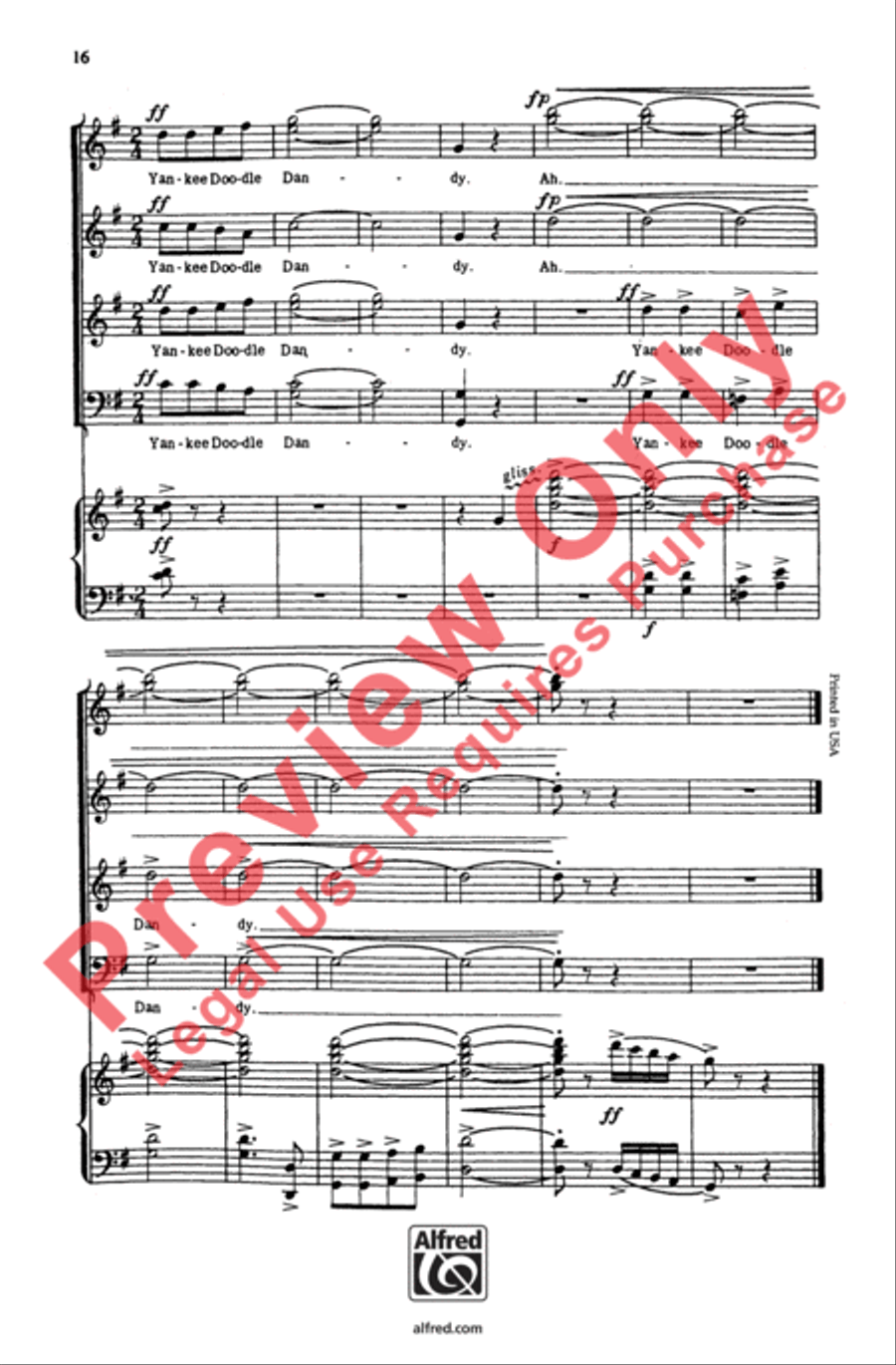 Yankee Doodle 4-Part scores gallery preview page 16