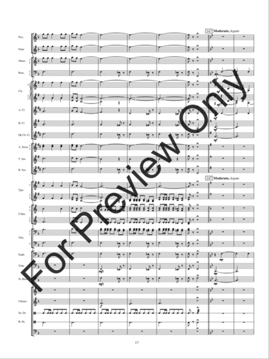 Rhapsody On Spanish Carols Concert Band scores gallery preview page 20