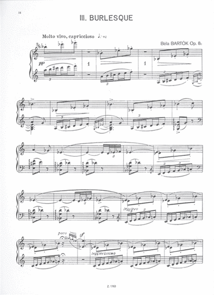 Drei Burlesken op. 8-c für Klavier