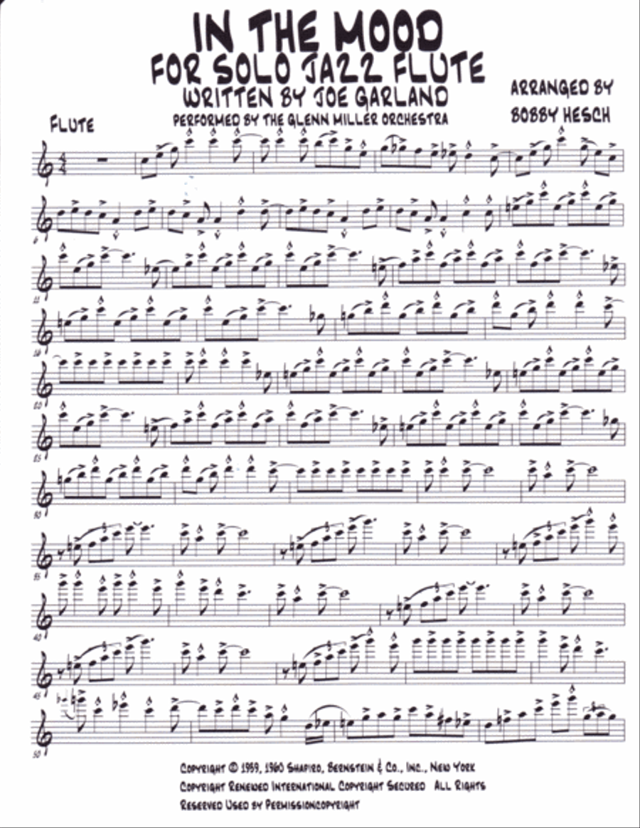 In The Mood Flute Solo scores gallery preview page 2