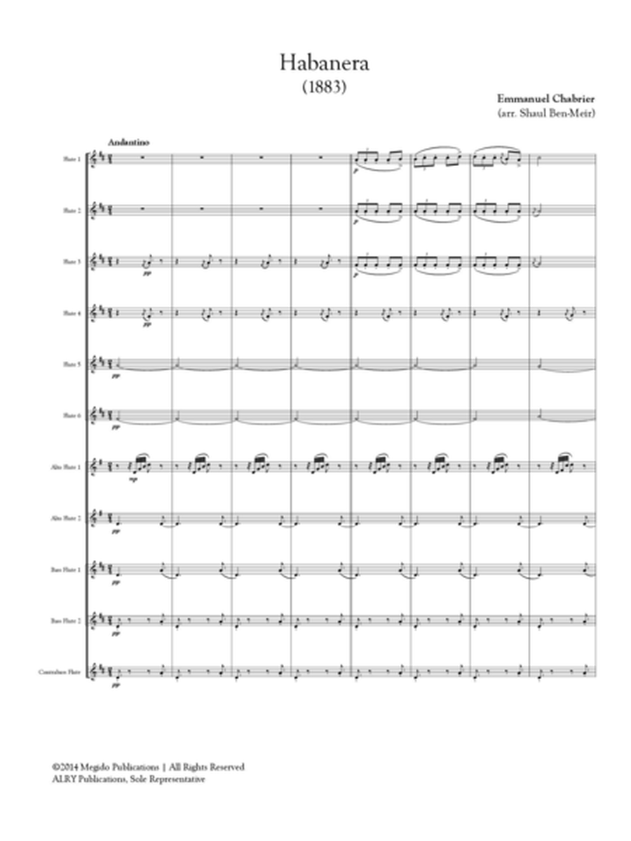 Habanera for Flute Orchestra