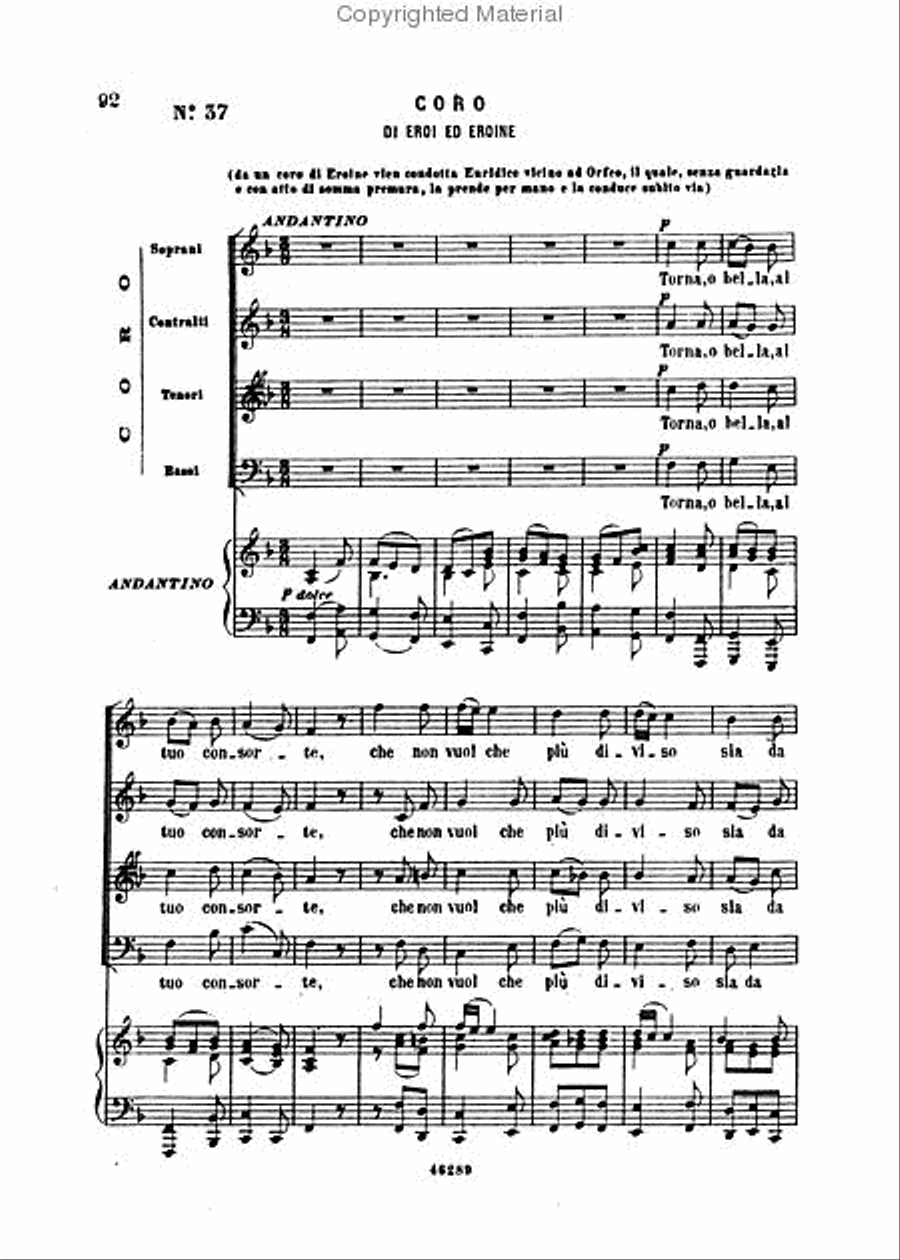 Orfeo ed Euridice Voice scores gallery preview page 4