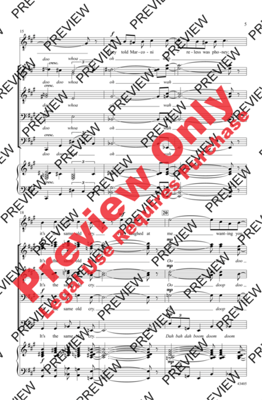They All Laughed Men's Choir scores gallery preview page 5