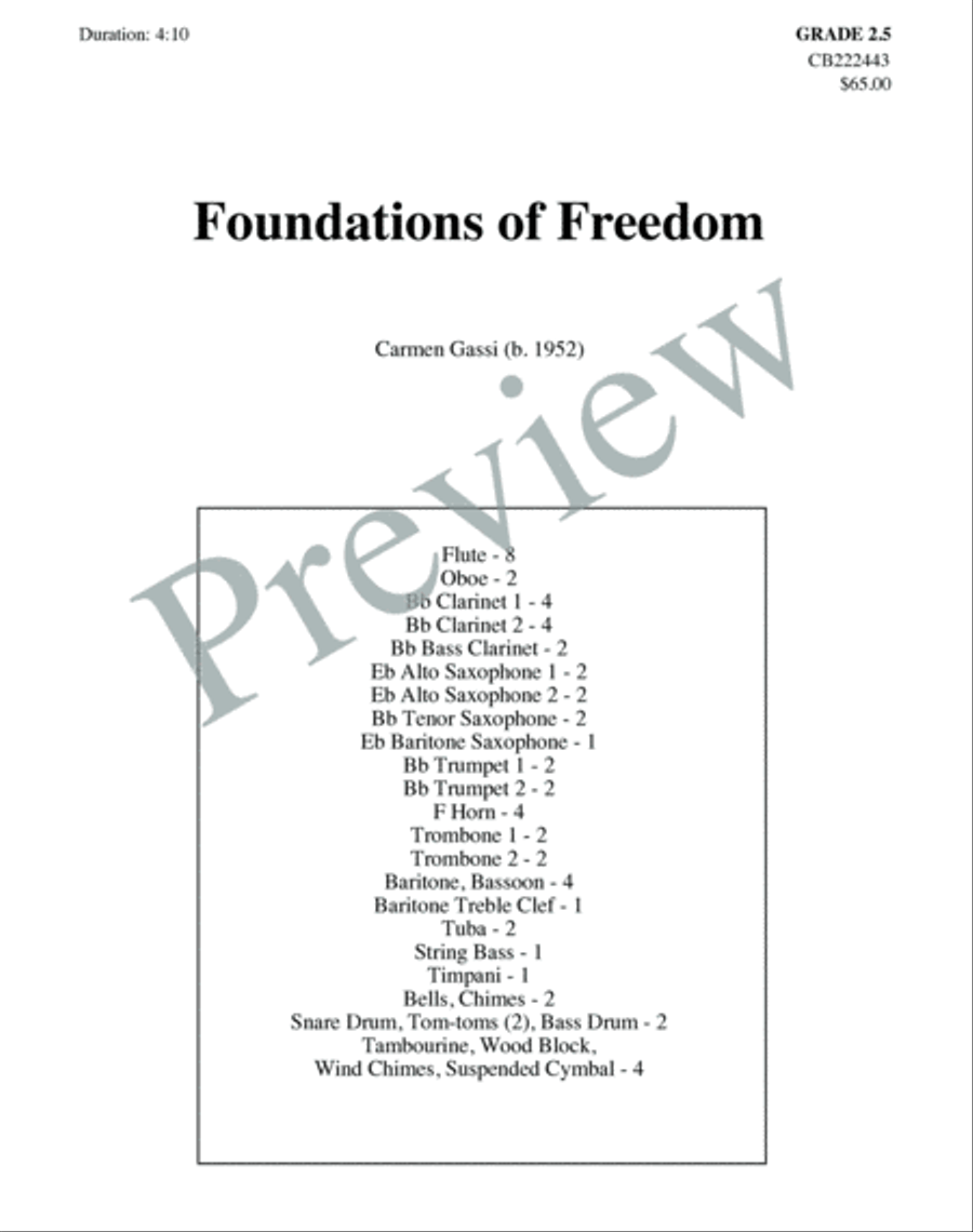 Foundations of Freedom Concert Band scores gallery preview page 2