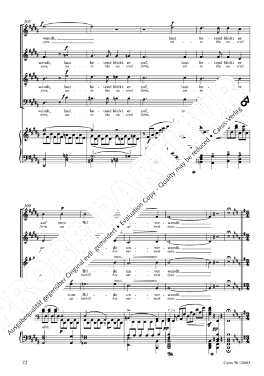Christoforus + Das Tochterlein des Jairus (Gesamtausgabe, Bd. 9) 4-Part scores gallery preview page 73