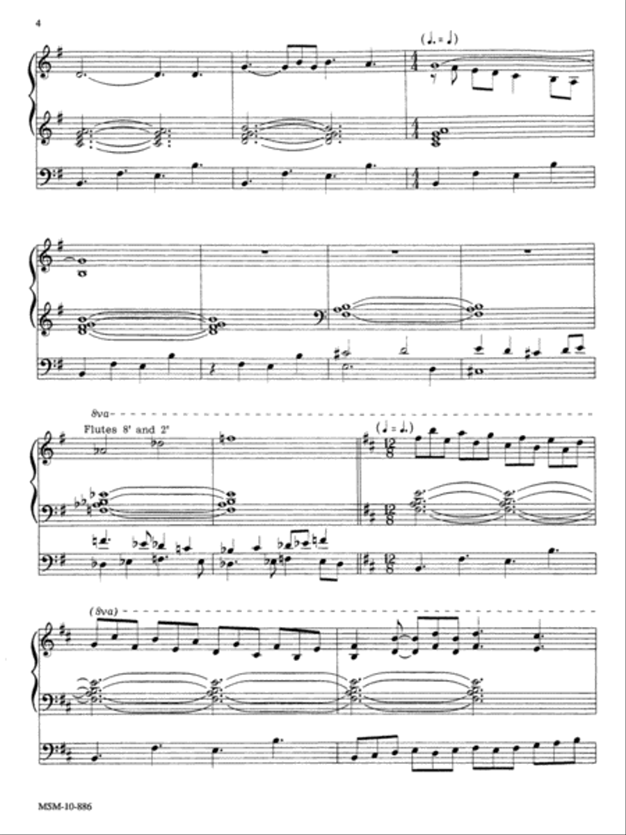 Three Folk Hymn Improvisations for Organ Organ Solo scores gallery preview page 3