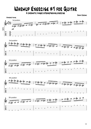 Warmup Exercise #1 for Guitar - A Chromatic Finger-Strengthening Exercise