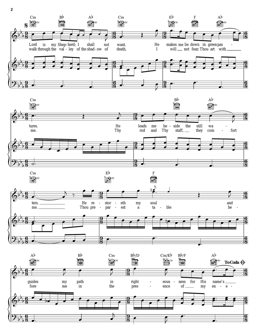 The Lord Is My Shepherd Guitar scores gallery preview page 2