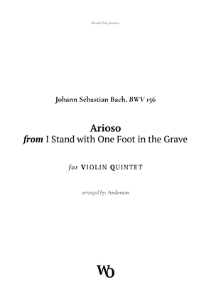 Book cover for Arioso by Bach for Violin Quintet