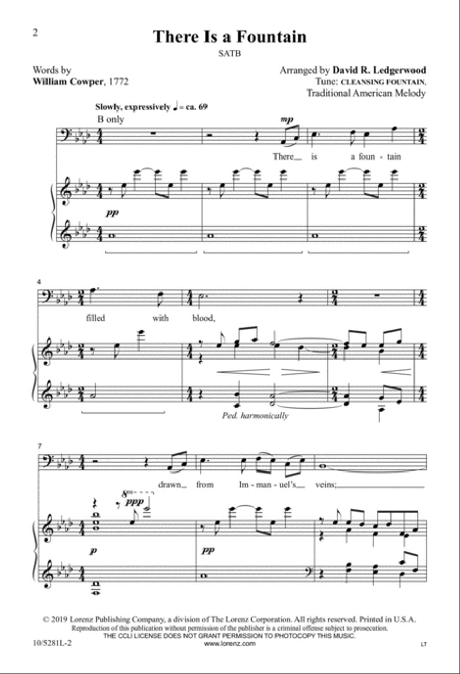 There Is a Fountain There Is a Fountain 4-Part scores gallery preview page 2
