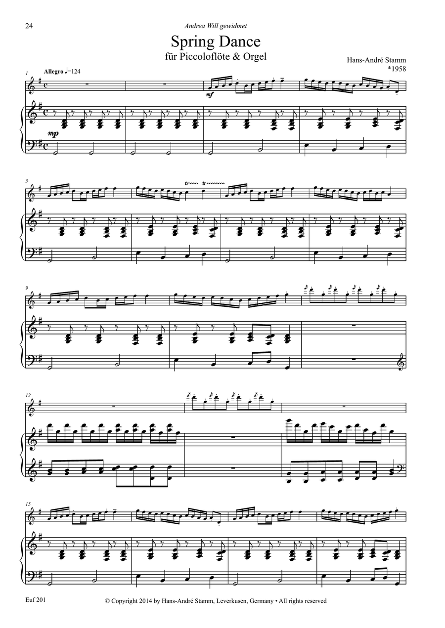Ten pieces for flute & organ Woodwind Duet scores gallery preview page 4