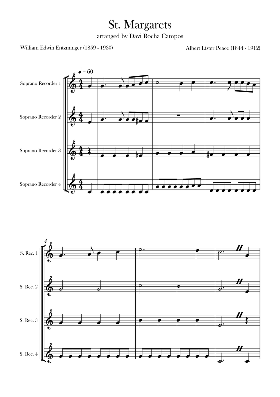 St. Margarets St. Margarets Chamber Music scores gallery preview page 1