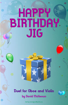 Book cover for Happy Birthday Jig, for Oboe and Violin Duet